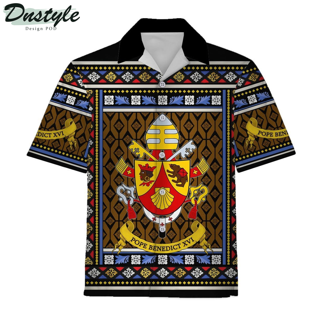 Benedict XVI Coat Of Arms Hawaiian Shirt And Short