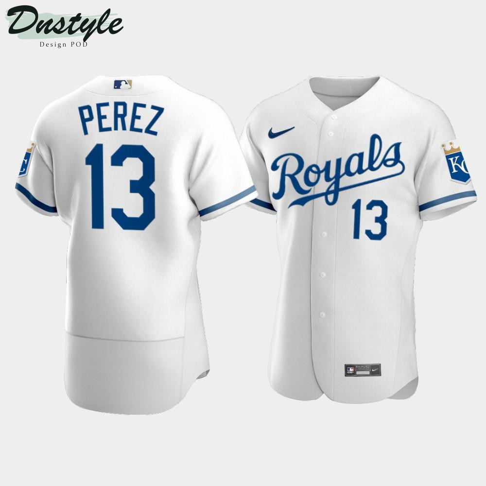 Men's Kansas City Royals Salvador Perez #13 2022 White Jersey MLB Jersey