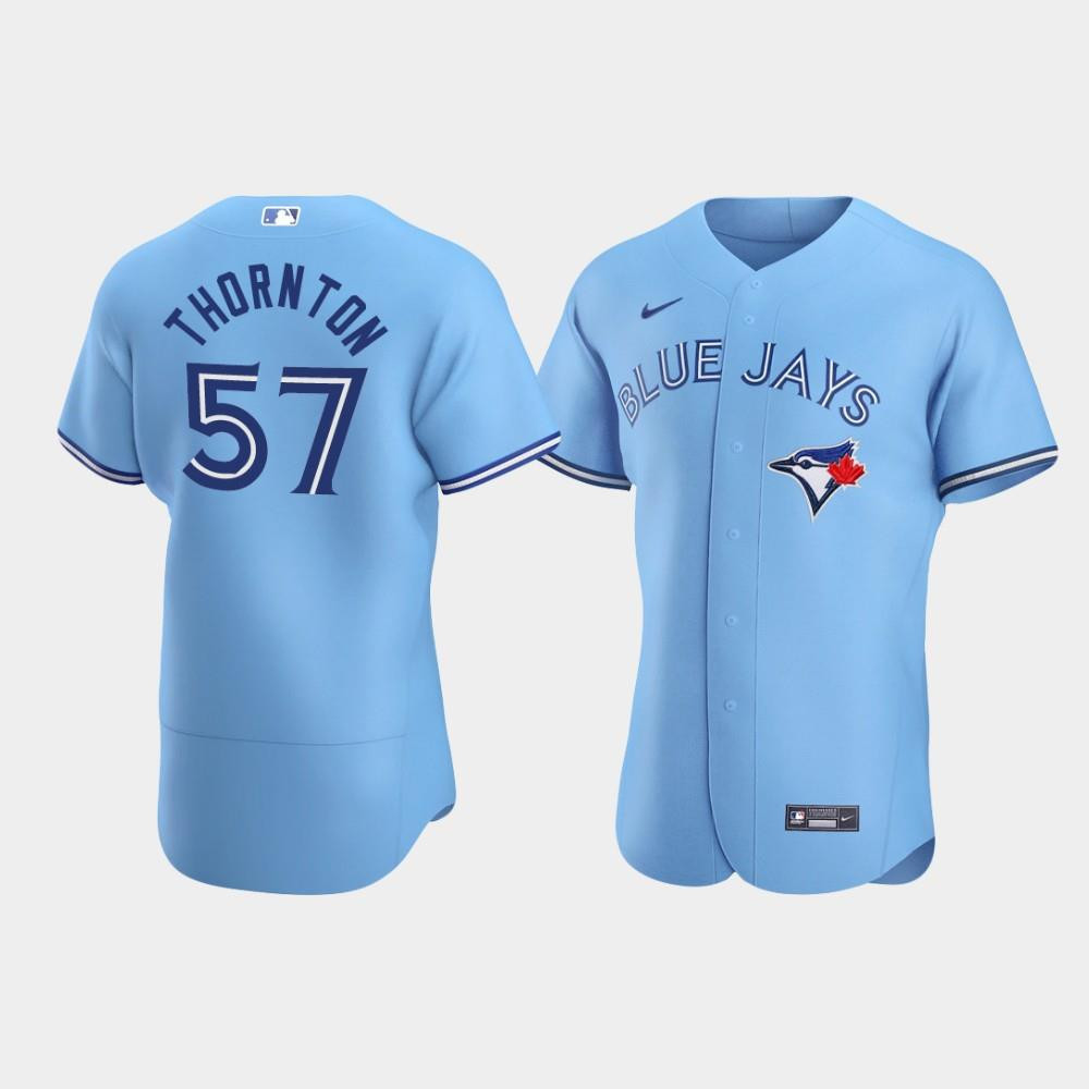 Men’s Toronto Blue Jays #57 Trent Thornton Powder Blue Alternate Jersey MLB Jersey
