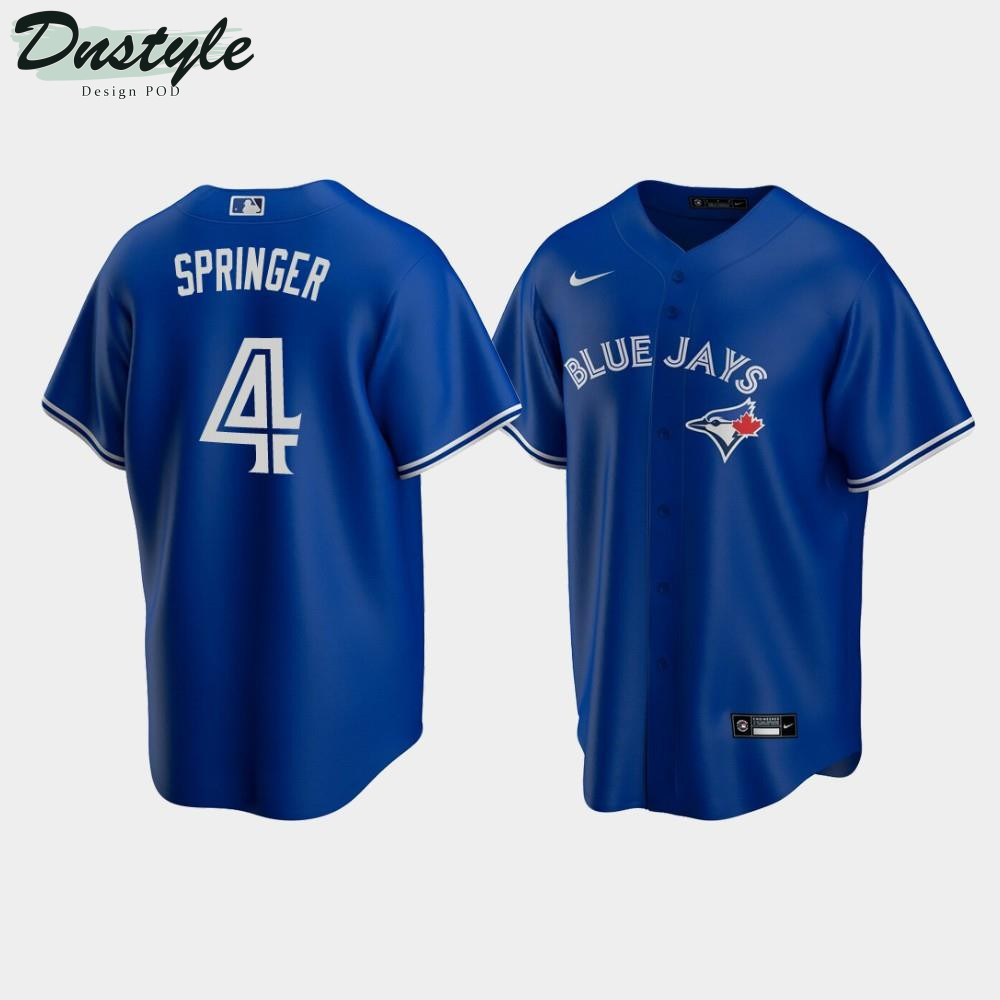 Men's Toronto Blue Jays #4 George Springer Royal Alternate Jersey MLB Jersey