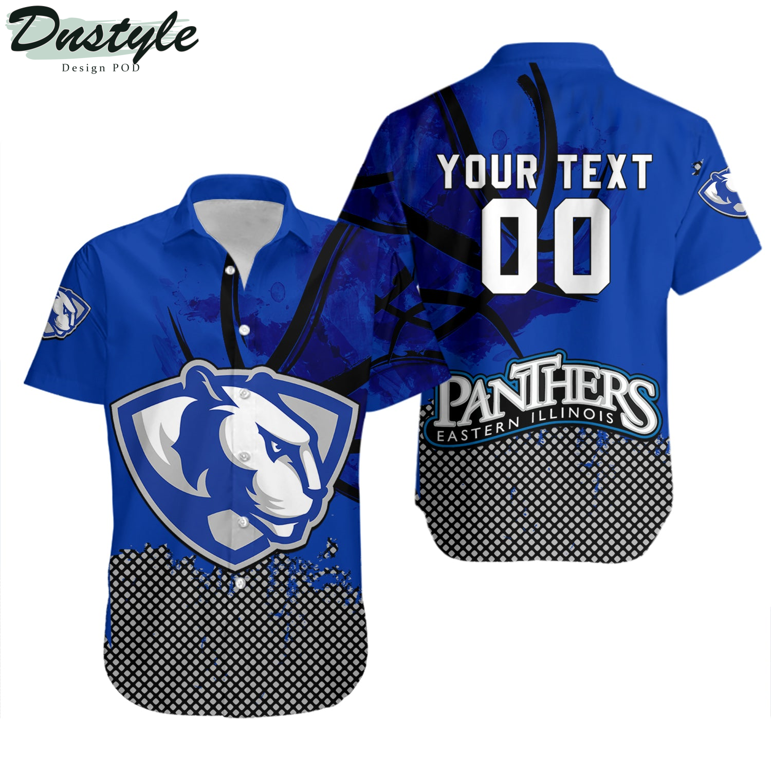 Eastern Illinois Panthers Basketball Net Grunge Pattern Hawaii Shirt