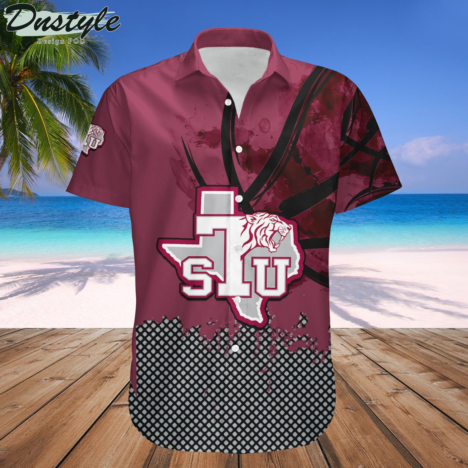 Texas Southern Tigers Basketball Net Grunge Pattern Hawaii Shirt
