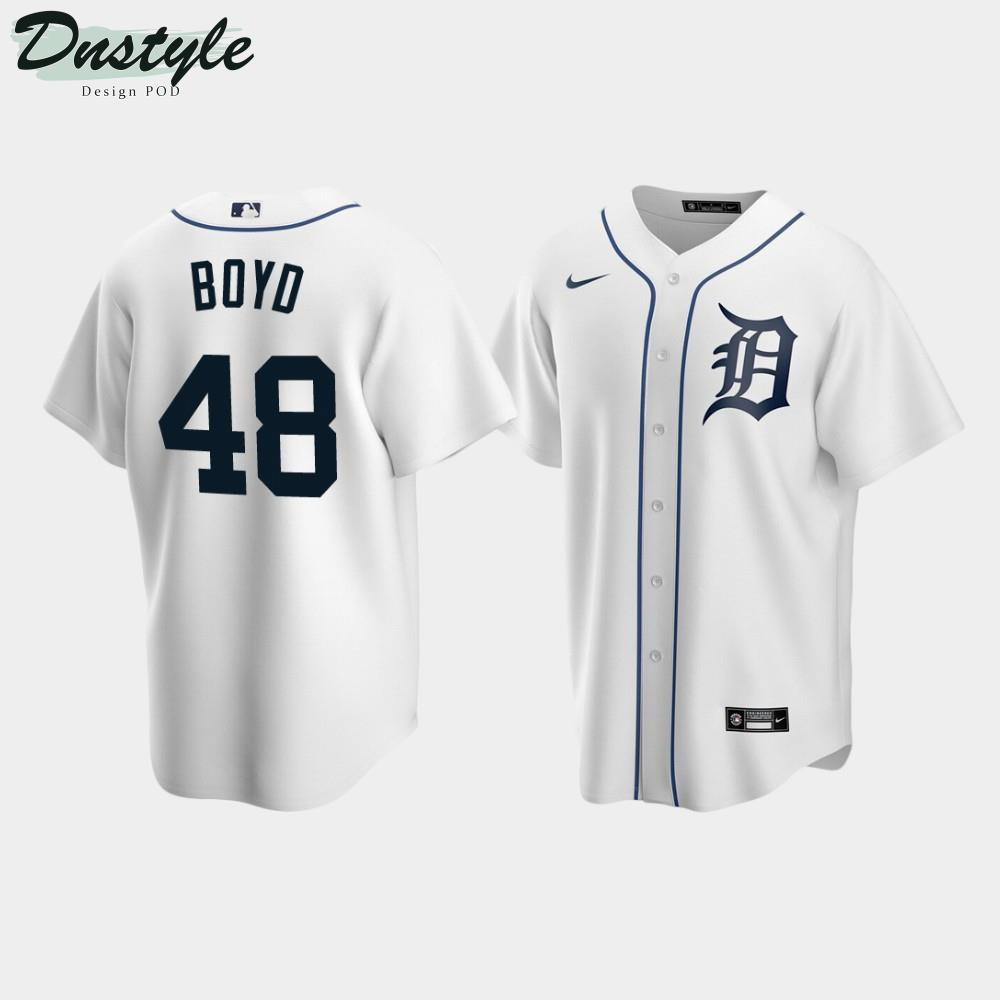 Men's Detroit Tigers #48 Matthew Boyd White Home Jersey MLB Jersey 2