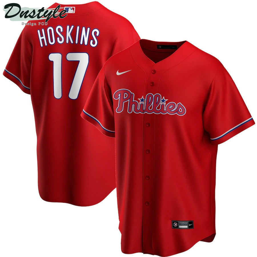 Men's Philadelphia Phillies Rhys Hoskins Nike Red Alternate Replica Player Name Jersey