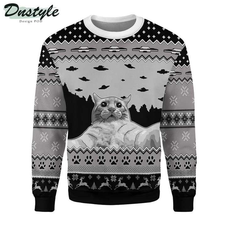 UFO Cat Ugly Christmas Sweater