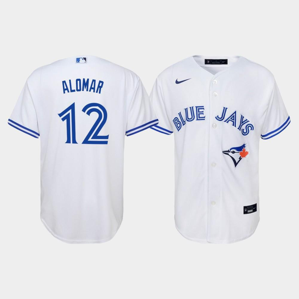 Youth Toronto Blue Jays Roberto Alomar #12 White Home Jersey MLB Jersey