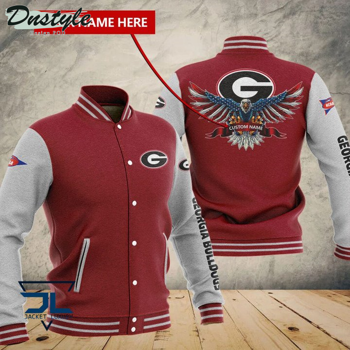 Georgia Bulldogs Custom Name Baseball Jacket