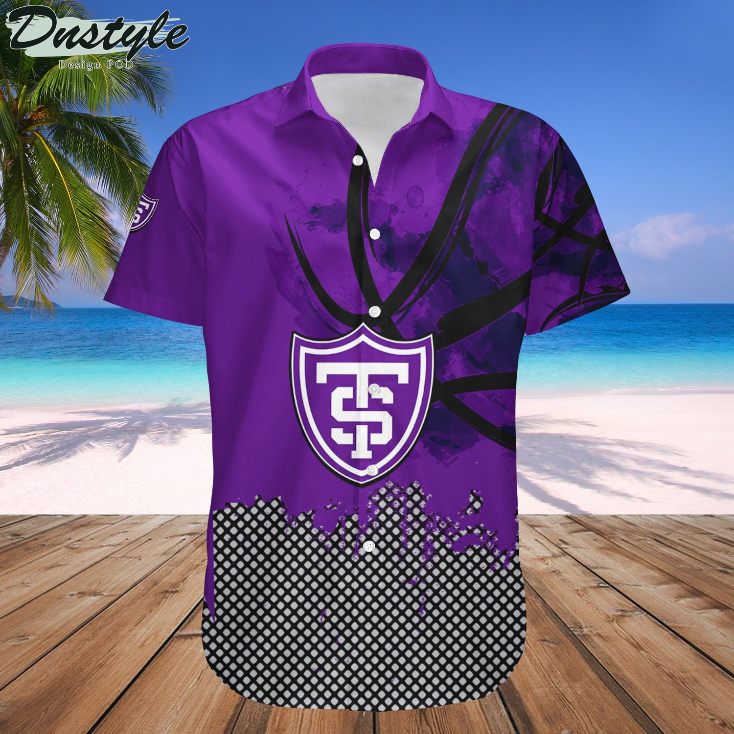 St. Thomas Tommies Basketball Net Grunge Pattern Hawaii Shirt