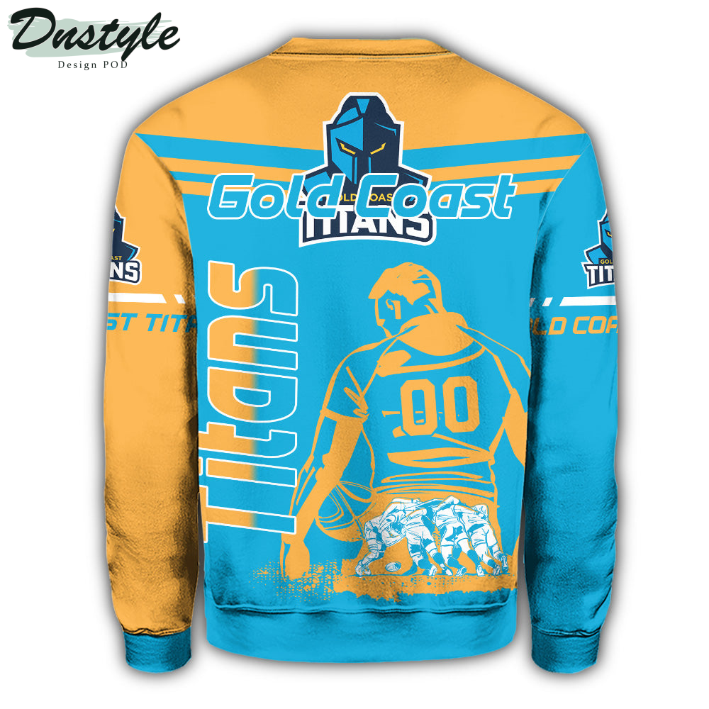 Gold Coast Titans Sweatshirt NRL Pentagon Style Personalized