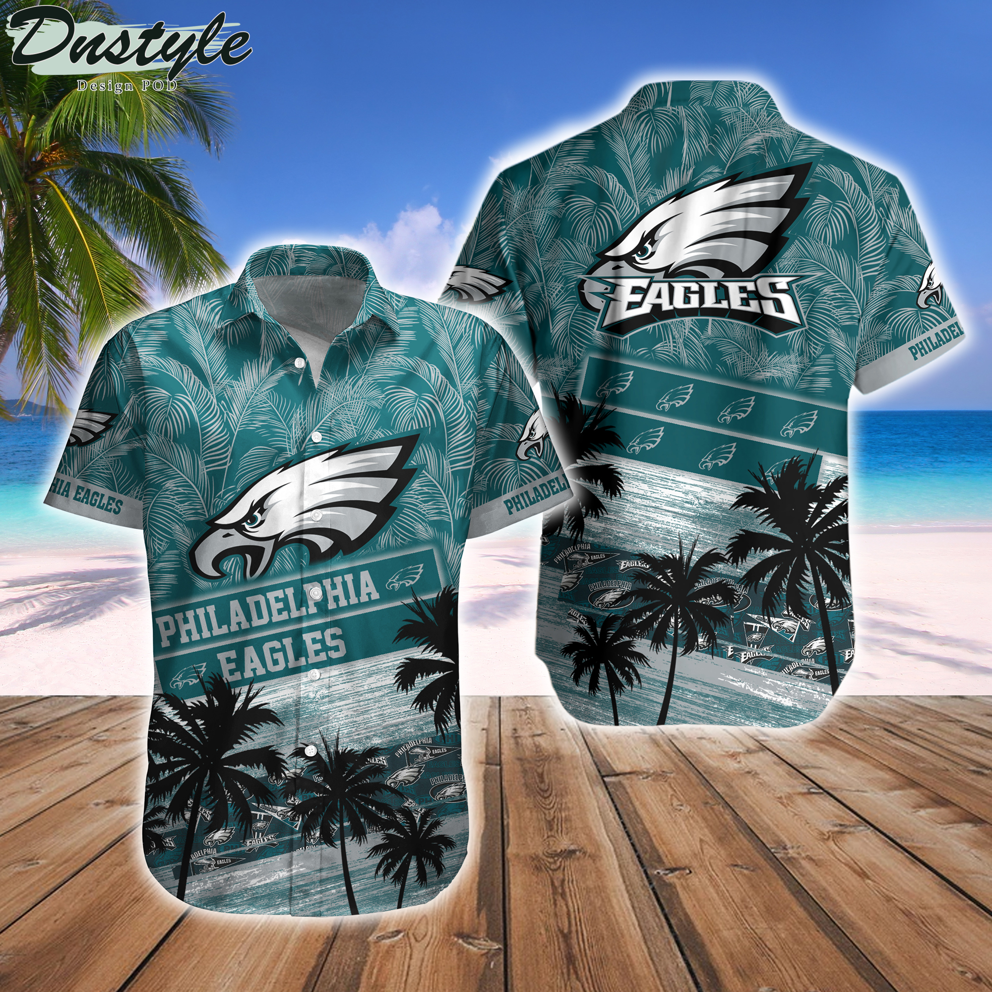 Philadelphia Eagles Team NFL Hawaiian Shirt And Beach Short