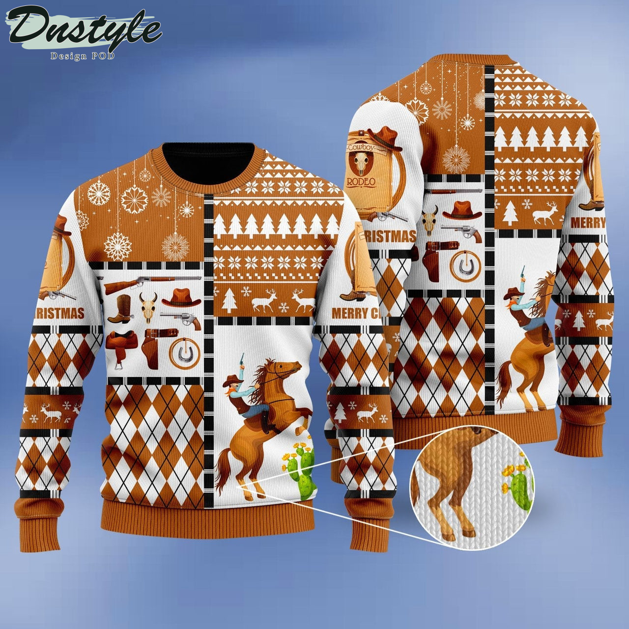 Horse Cowboy Merry Christmas Ugly Christmas Sweater