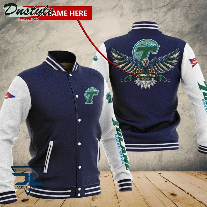 Tulane Green Wave Custom Name Baseball Jacket