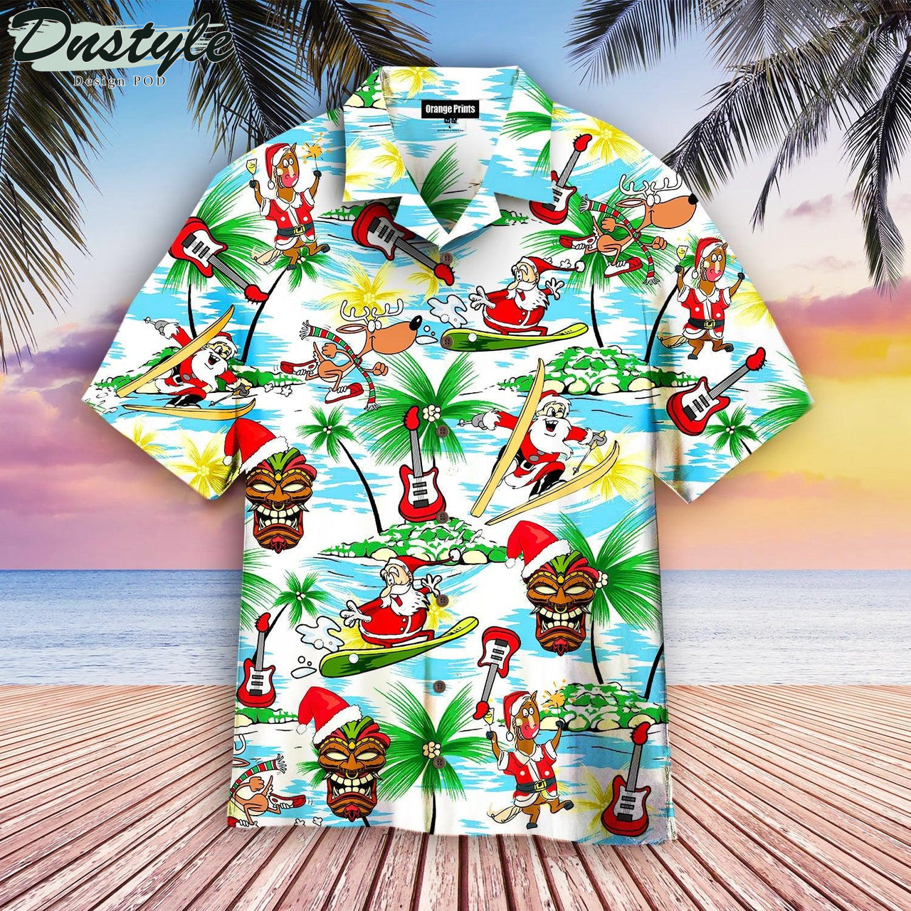 Merry Christmas In July Santa Claus Hawaiian Shirt