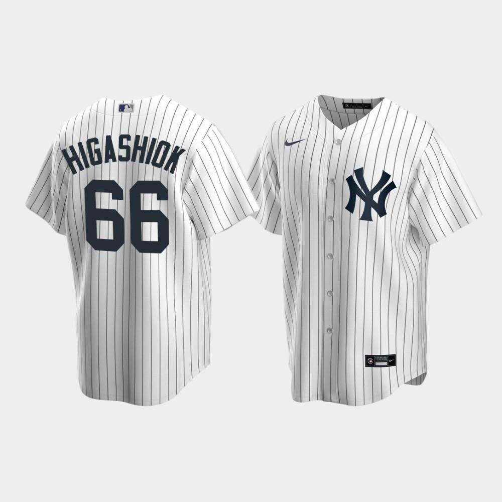 Men’s New York Yankees Kyle Higashioka #66 Home White Jersey MLB Jersey