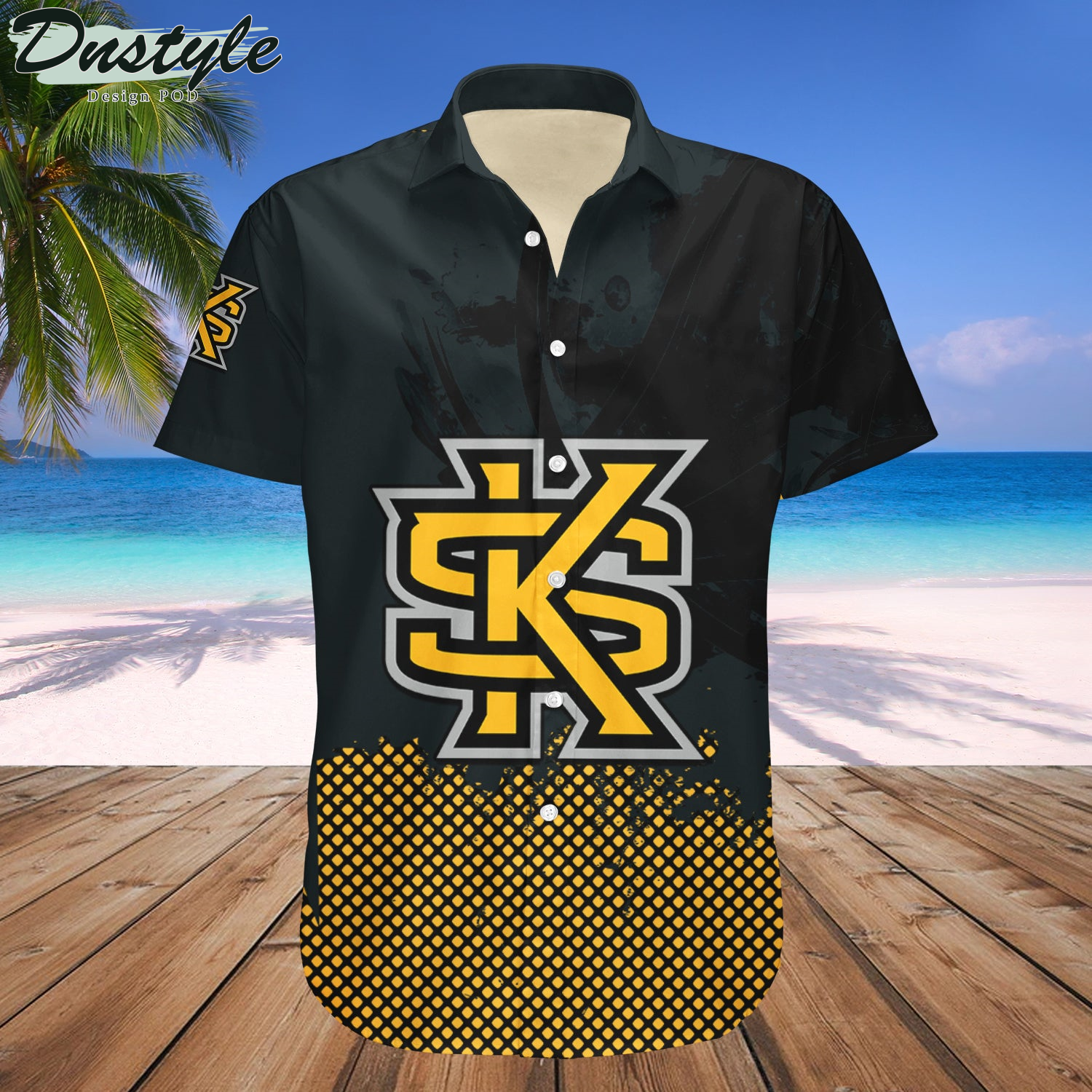 Kennesaw State Owls Basketball Net Grunge Pattern Hawaii Shirt