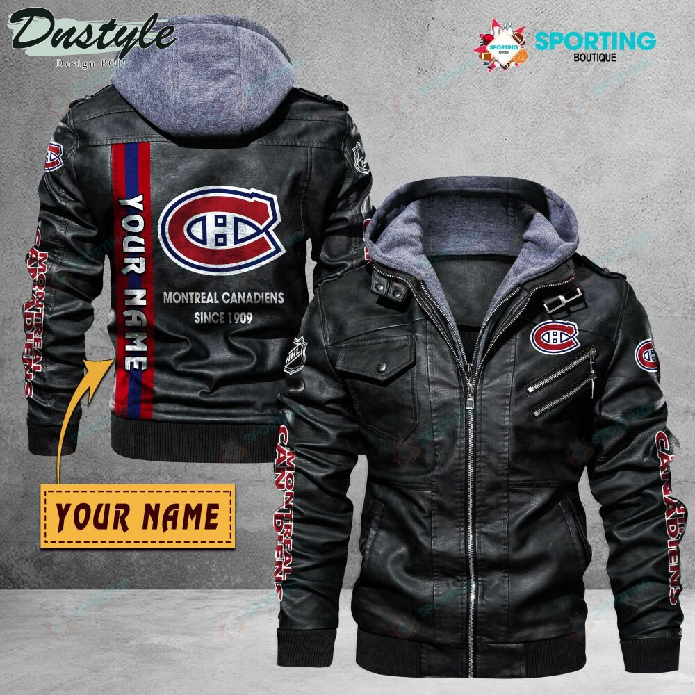 Montreal Canadiens custom name leather jacket