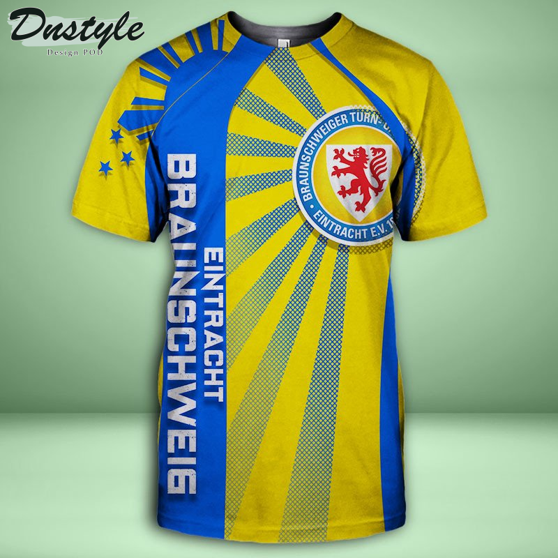 Eintracht Braunschweig Allover bedrucktes Hoodie-T-Shirt