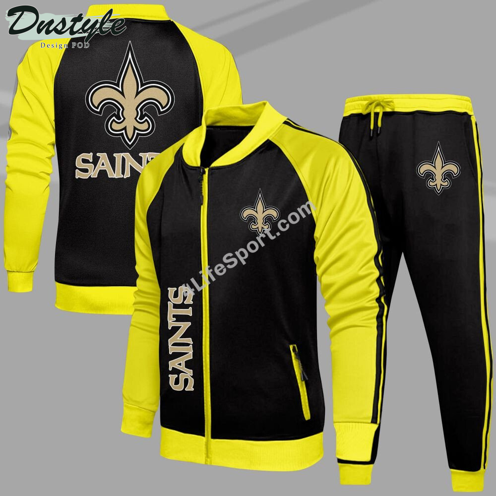 New Orleans Saints Tracksuits Jacket Bottom Set