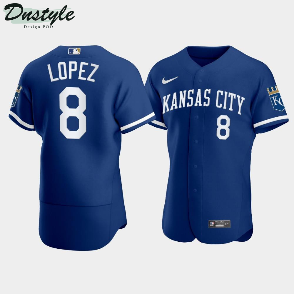Men's Kansas City Royals Nicky Lopez #8 2022 Blue Jersey MLB Jersey