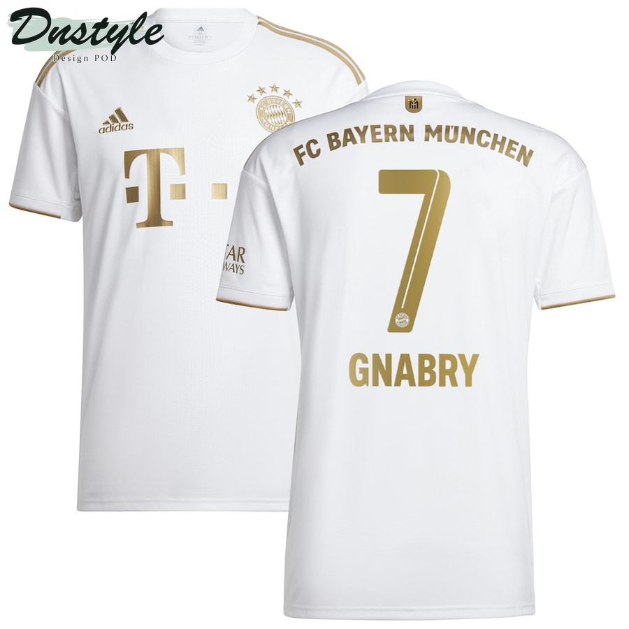Serge Gnabry #7 Bayern Munich Youth 2022/23 Away Player Jersey - White