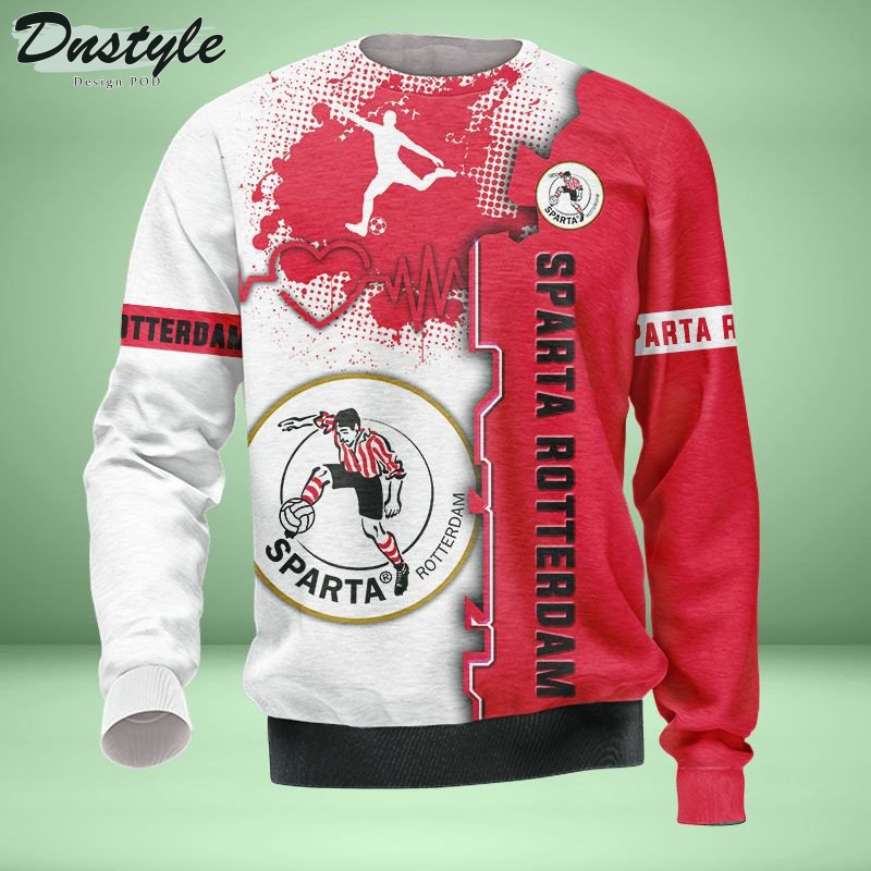 Sparta Rotterdam T-shirt met capuchon en all-over print