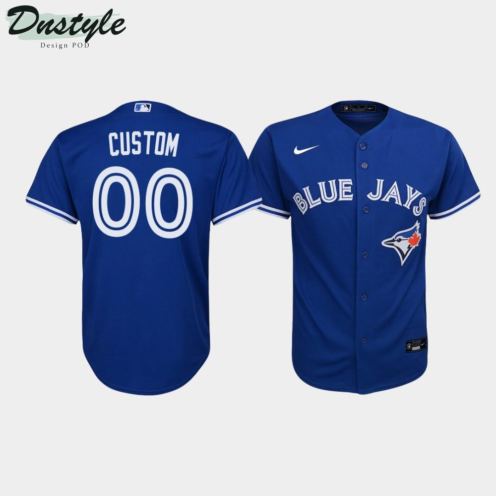 Youth Toronto Blue Jays Custom #00 Royal Alternate Jersey MLB Jersey