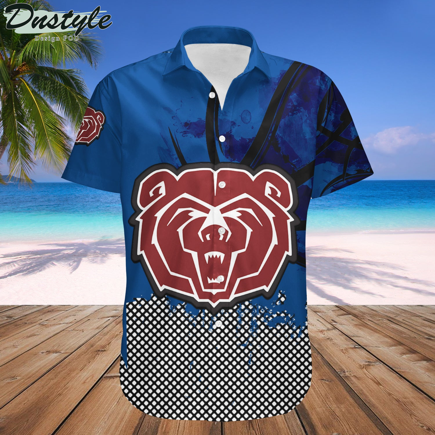 Missouri State Bears Basketball Net Grunge Pattern Hawaii Shirt