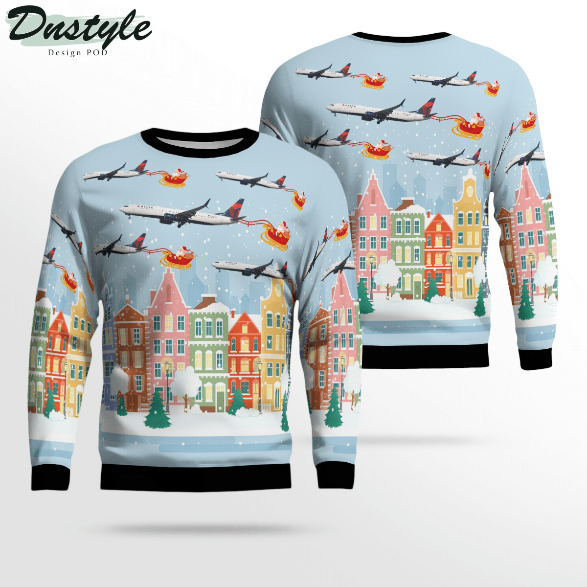 Delta Airlines Boeing 737-900ER Ugly Christmas Sweater