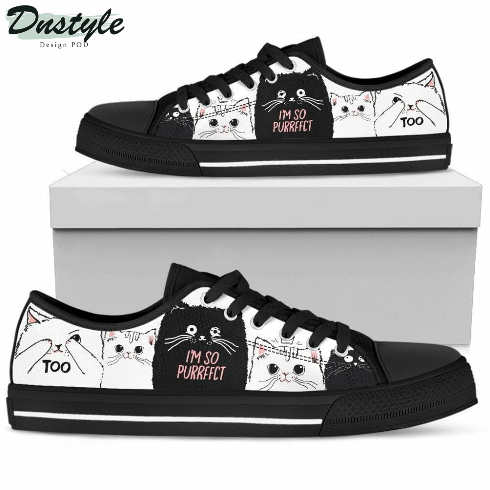 I’m So Purrfect Cat Low Top Shoes Sneakers