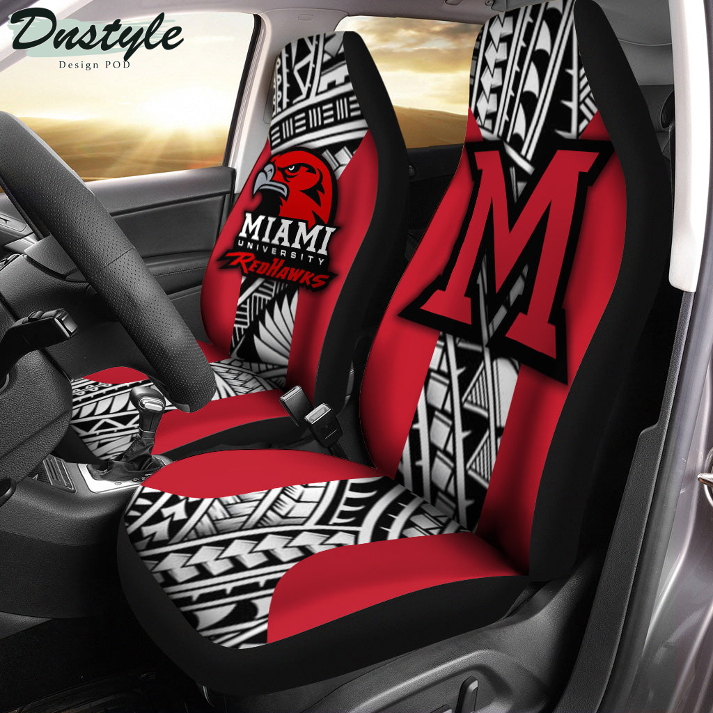 Miami RedHawks Polynesian Car Seat Cover