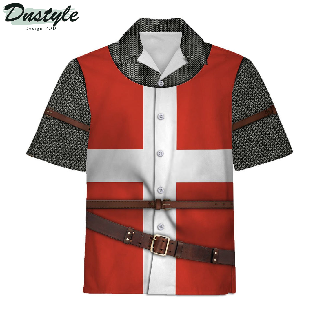 Knights Hospitaller Red Hawaiian Shirt And Short