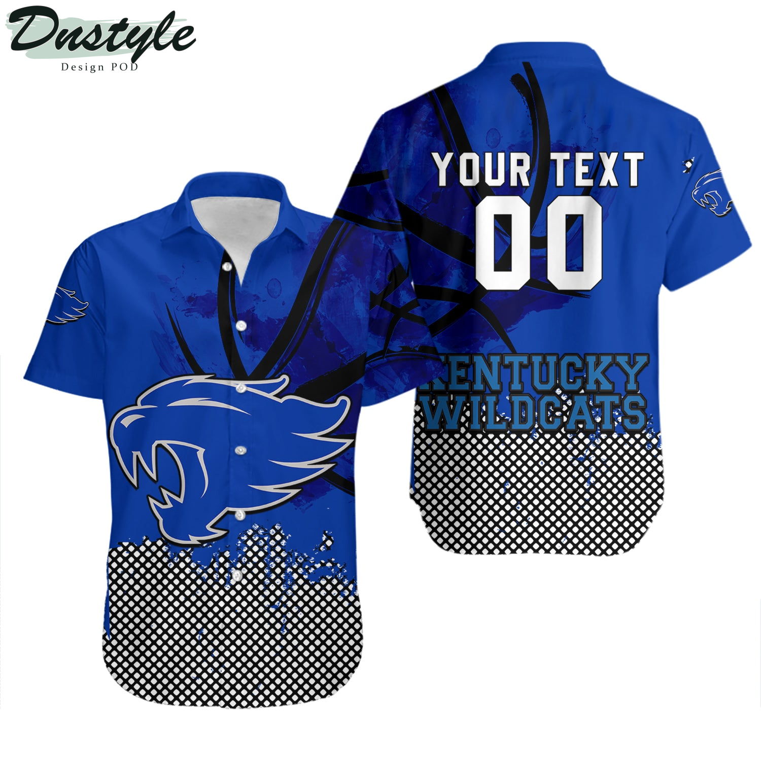 Kentucky Wildcats Basketball Net Grunge Pattern Hawaii Shirt