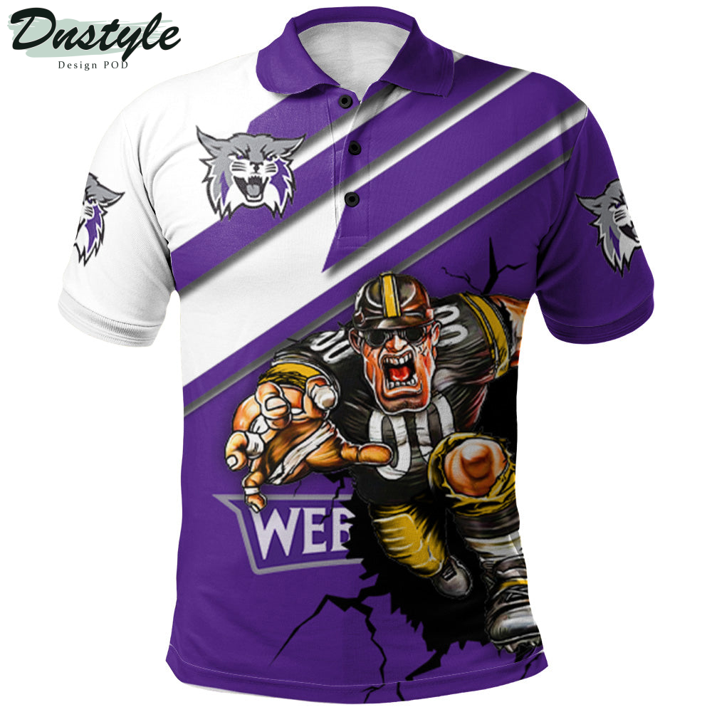 Weber State Wildcats Mascot Polo Shirt