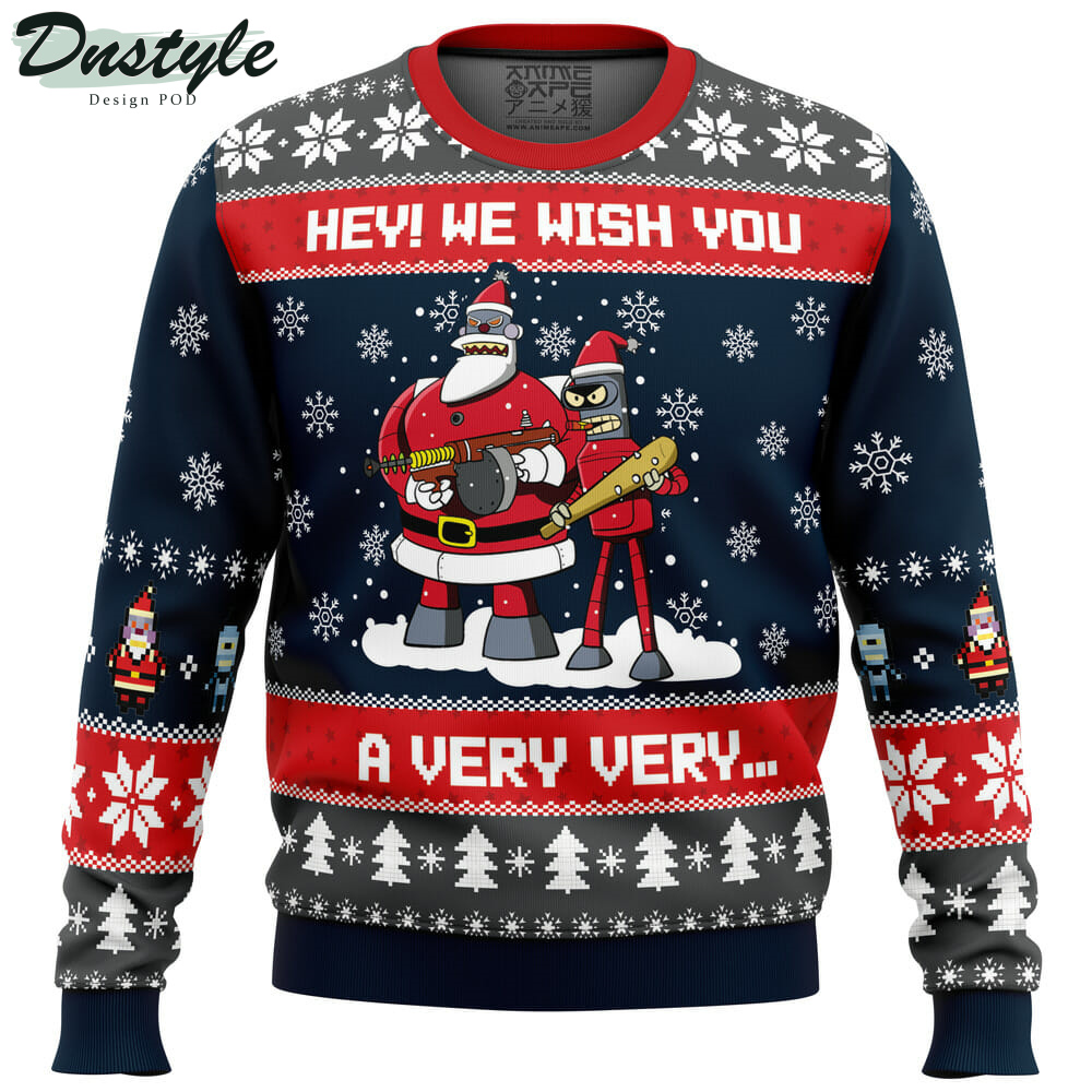 Hey! We Wish You a Futurama Ugly Christmas Sweater