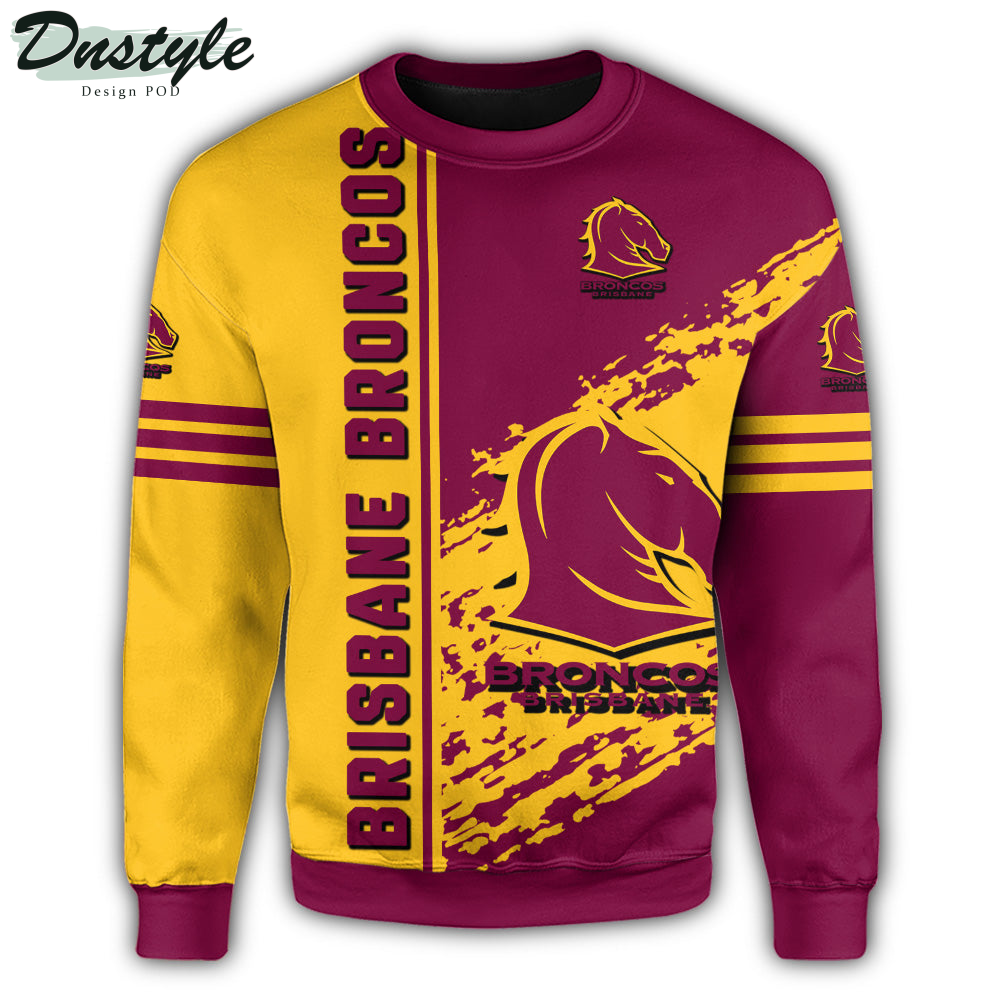 Brisbane Broncos NRL Quarter Style Sweatshirt