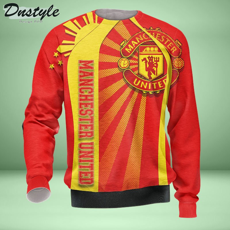Manchester United all over printed hoodie tshirt