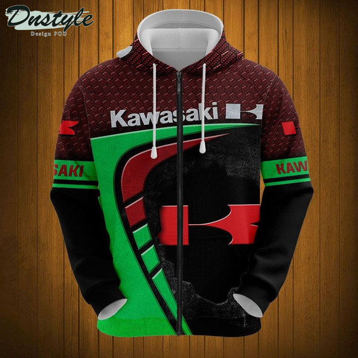 Kawasaki all over print 3d hoodie t-shirt