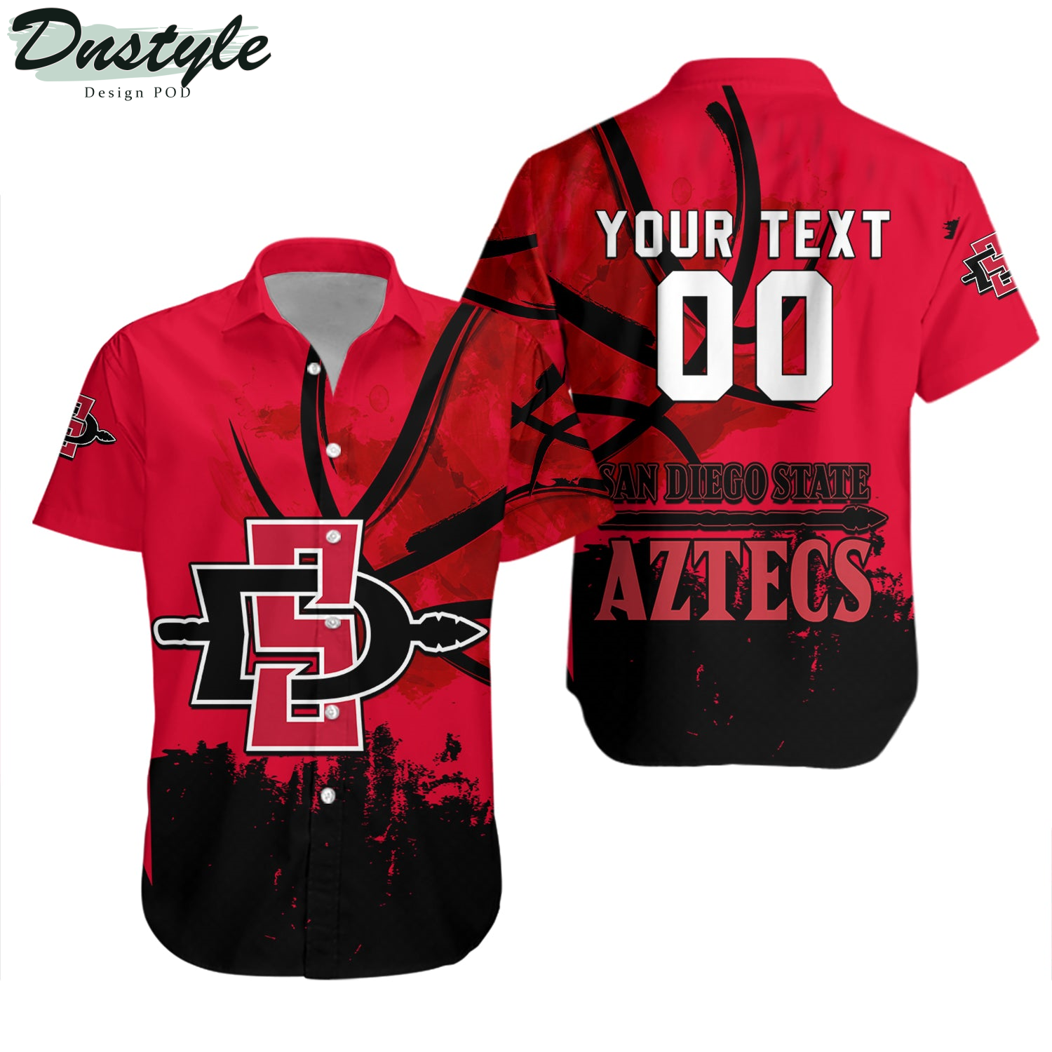 San Diego State Aztecs Basketball Net Grunge Pattern Hawaii Shirt