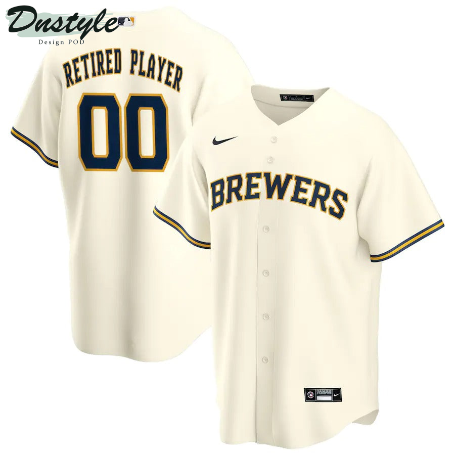 Men's Milwaukee Brewers Nike Cream Home Pick-A-Player Retired Roster Replica Jersey