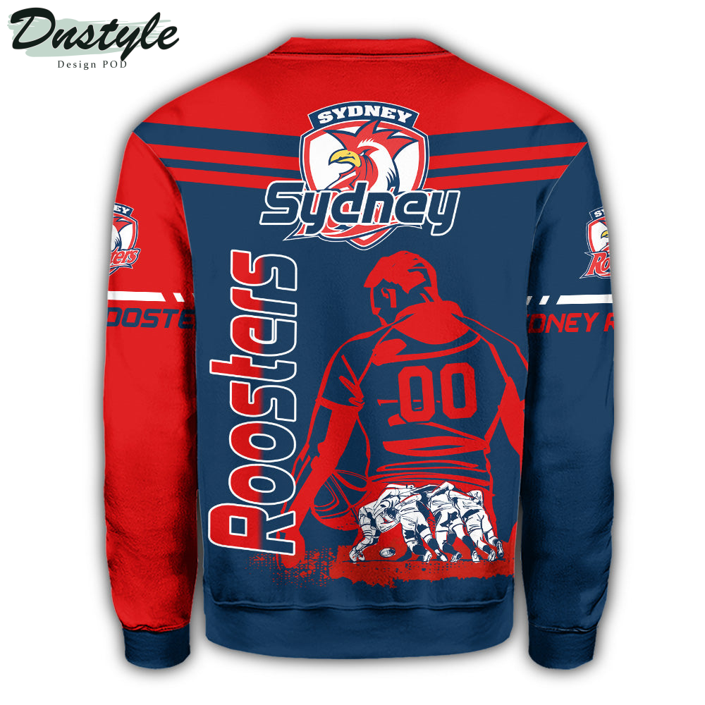 Sydney Roosters Sweatshirt NRL Pentagon Style Personalized