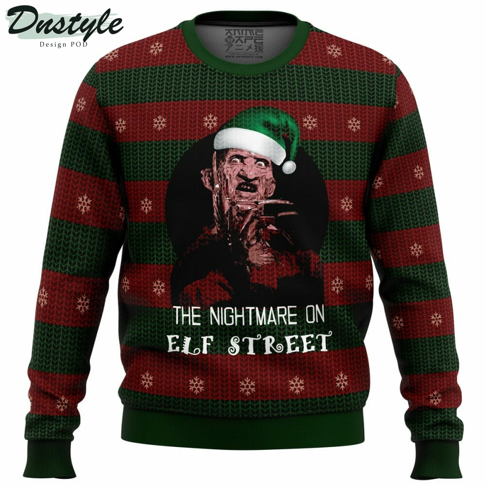 The Nightmare On Elf Street Freddy Krueger Ugly Christmas Sweater