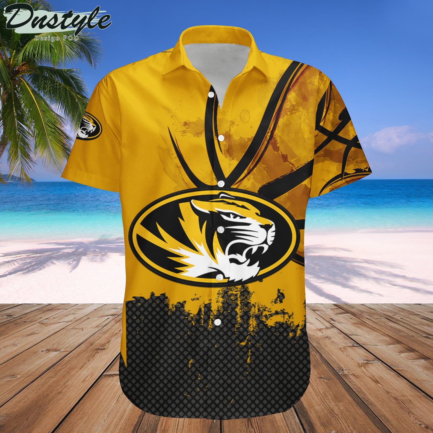 Missouri Tigers Basketball Net Grunge Pattern Hawaii Shirt