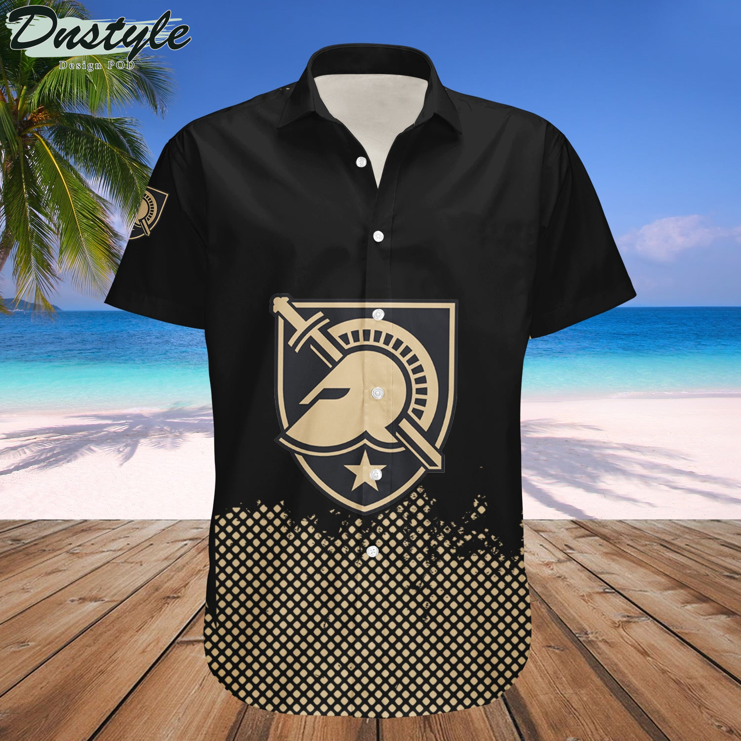 Army Black Knights Basketball Net Grunge Pattern Hawaii Shirt