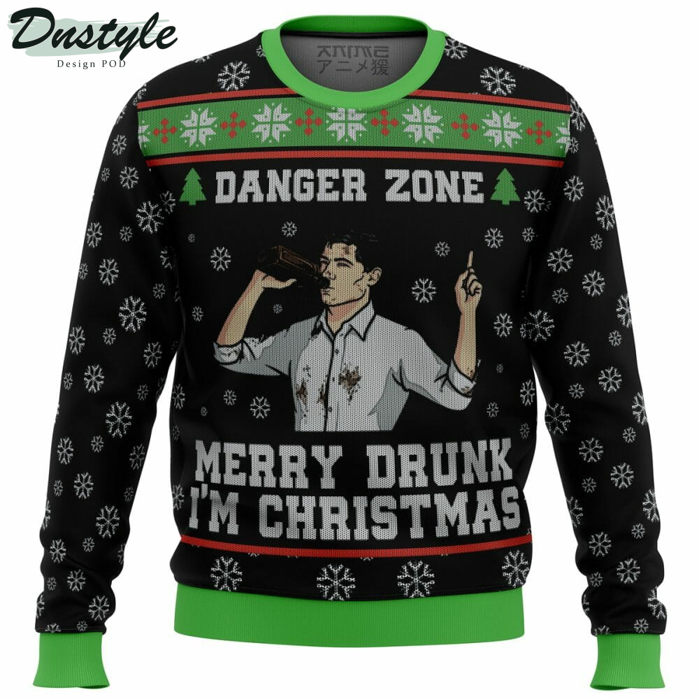 Merry Drunk I'm Christmas Sterling Archer Black Ugly Christmas Sweater