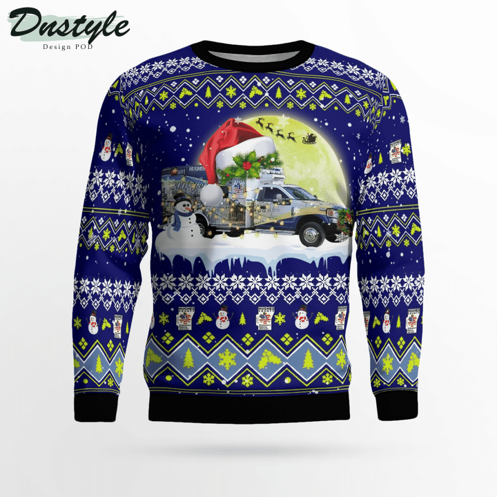 Hughes County Emergency Medical Service AOP Ugly Merry Christmas Sweater