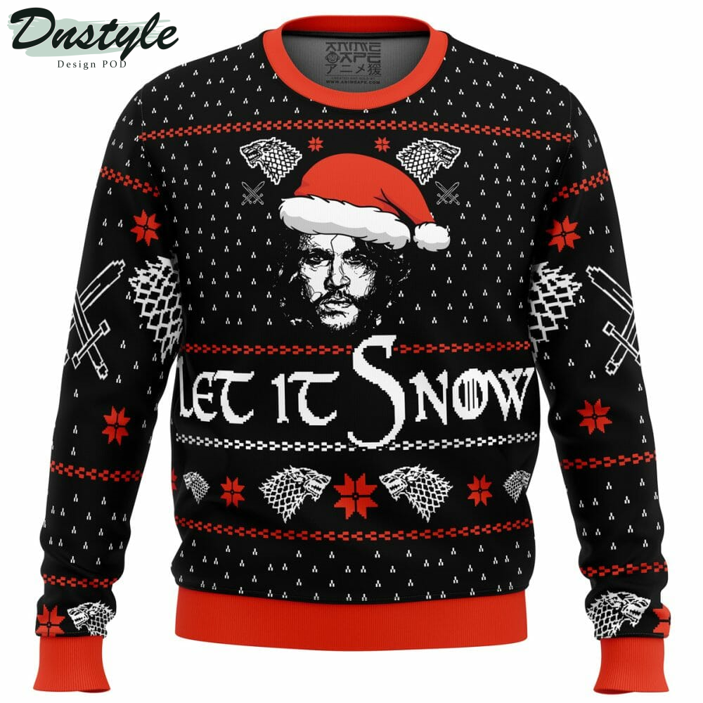 Let it Snow Jon Game of Thrones Ugly Christmas Sweater
