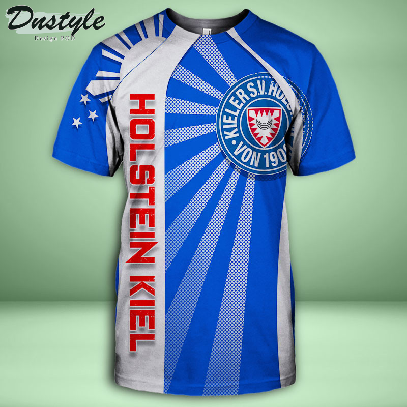 Holstein Kiel Allover bedrucktes Hoodie-T-Shirt