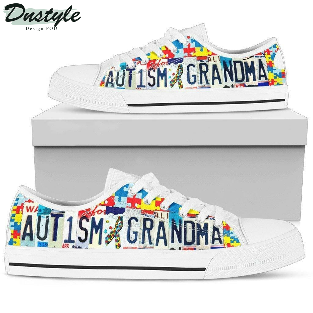 Autism Grandma Low Top Shoes Sneakers