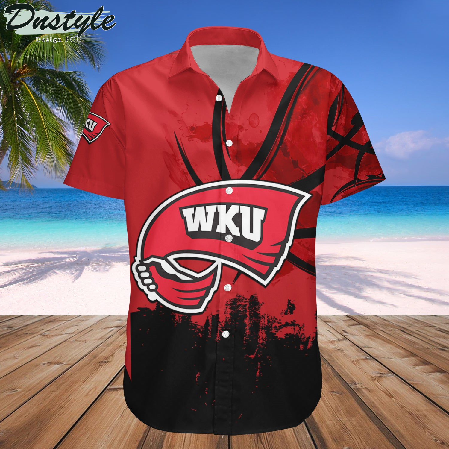 Western Kentucky Hilltoppers Basketball Net Grunge Pattern Hawaii Shirt