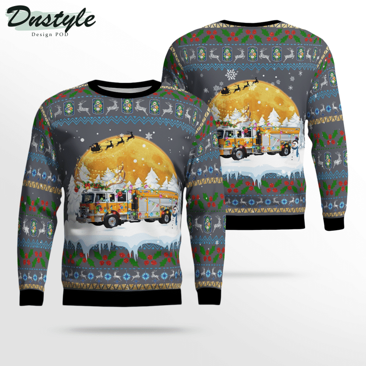 Lisle-Woodridge Fire District Ugly Merry Christmas Sweater